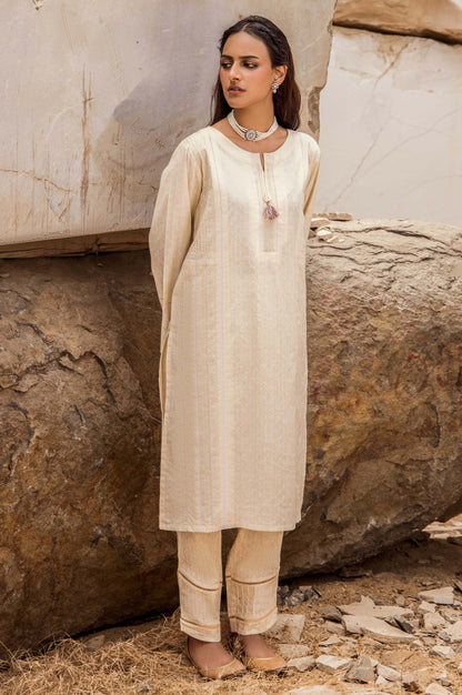 Stitched 1 Piece Printed White Paste Cambric Top