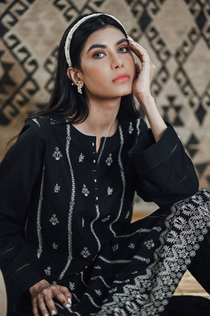 Stitched 1 Piece Embroidered Cambric Shirt