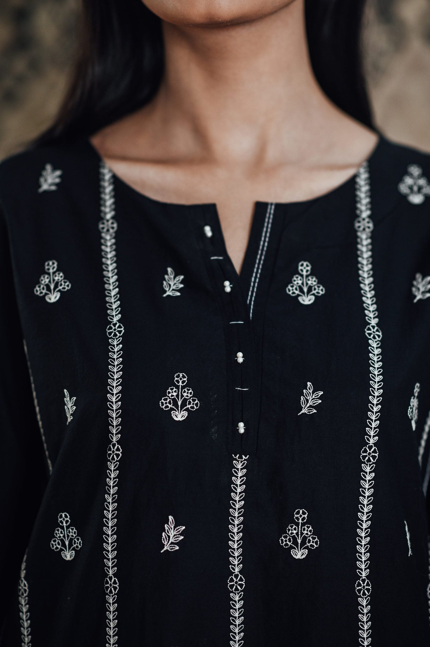 Stitched 1 Piece Embroidered Cambric Shirt