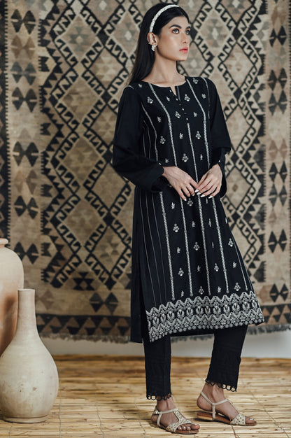 Stitched 1 Piece Embroidered Cambric Shirt