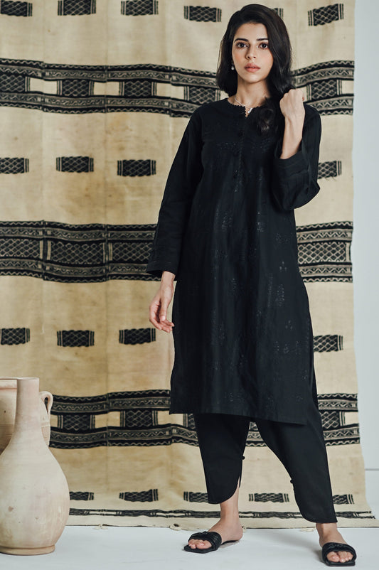 Stitched 1 Piece Embroidered Cambric Shirt