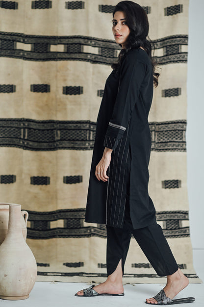 Stitched 1 Piece Embroidered Dobby Shirt