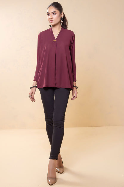 Stitched 1 Piece Embellished Crepe Top