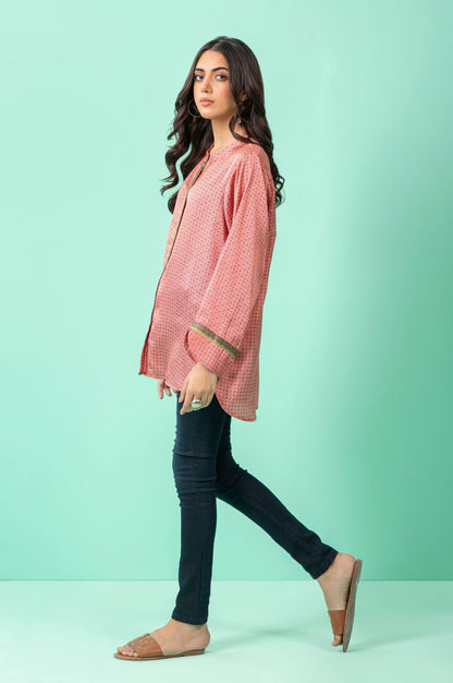 Stitched 1 Piece Embellished Silk Shirt