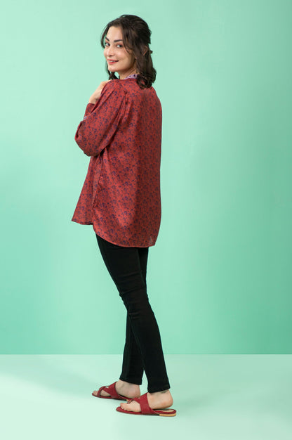 Stitched 1 Piece Embellished Silk Shirt