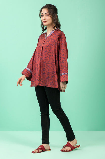 Stitched 1 Piece Embellished Silk Shirt