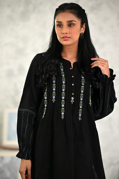 Stitched 1 Piece Embroidered Khaddar Fushion Top