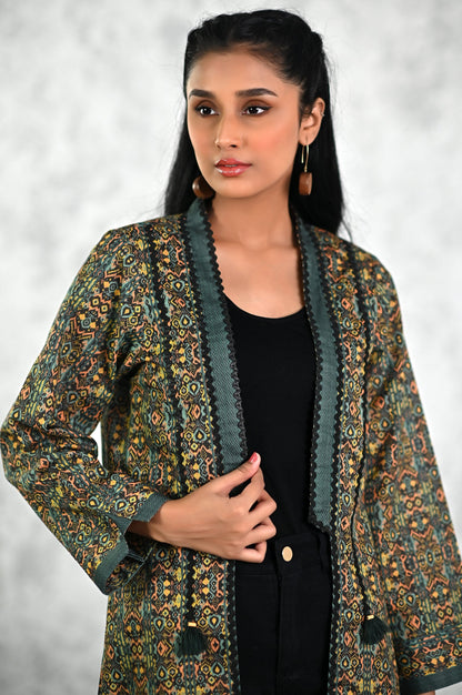 Stitched 1 Piece Printed Khaddar Jacket
