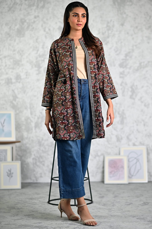 Stitched 1 Piece Printed Khadder Jacket