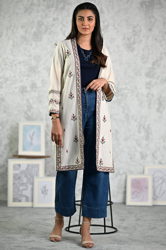 Stitched 1 Piece Embroidered Khaddar Jacket