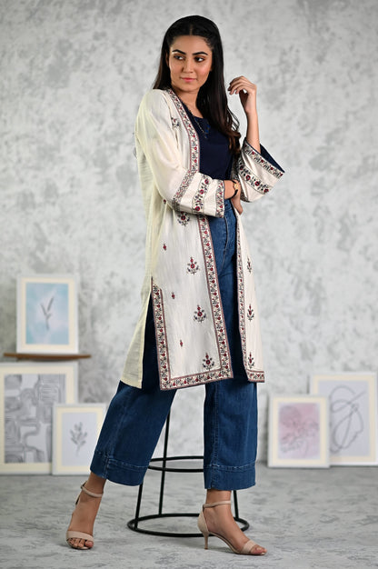 Stitched 1 Piece Embroidered Khaddar Jacket