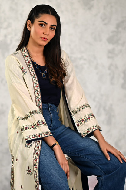 Stitched 1 Piece Embroidered Khaddar Jacket