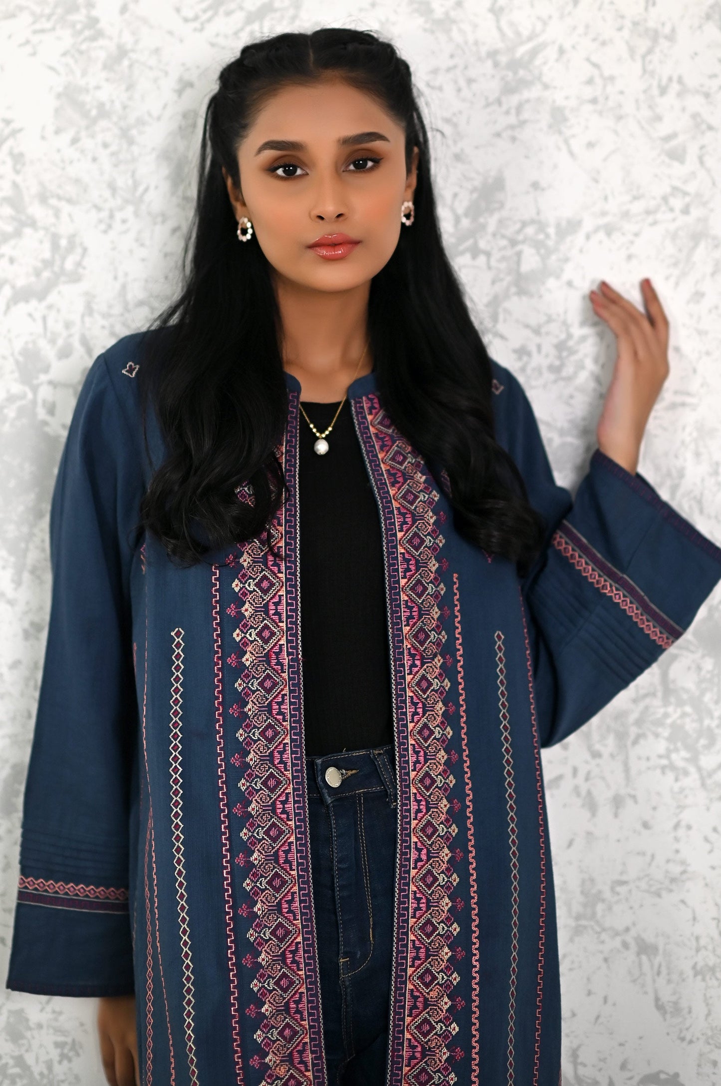 Stitched 1 Piece Embroidered Khaddar Jacket