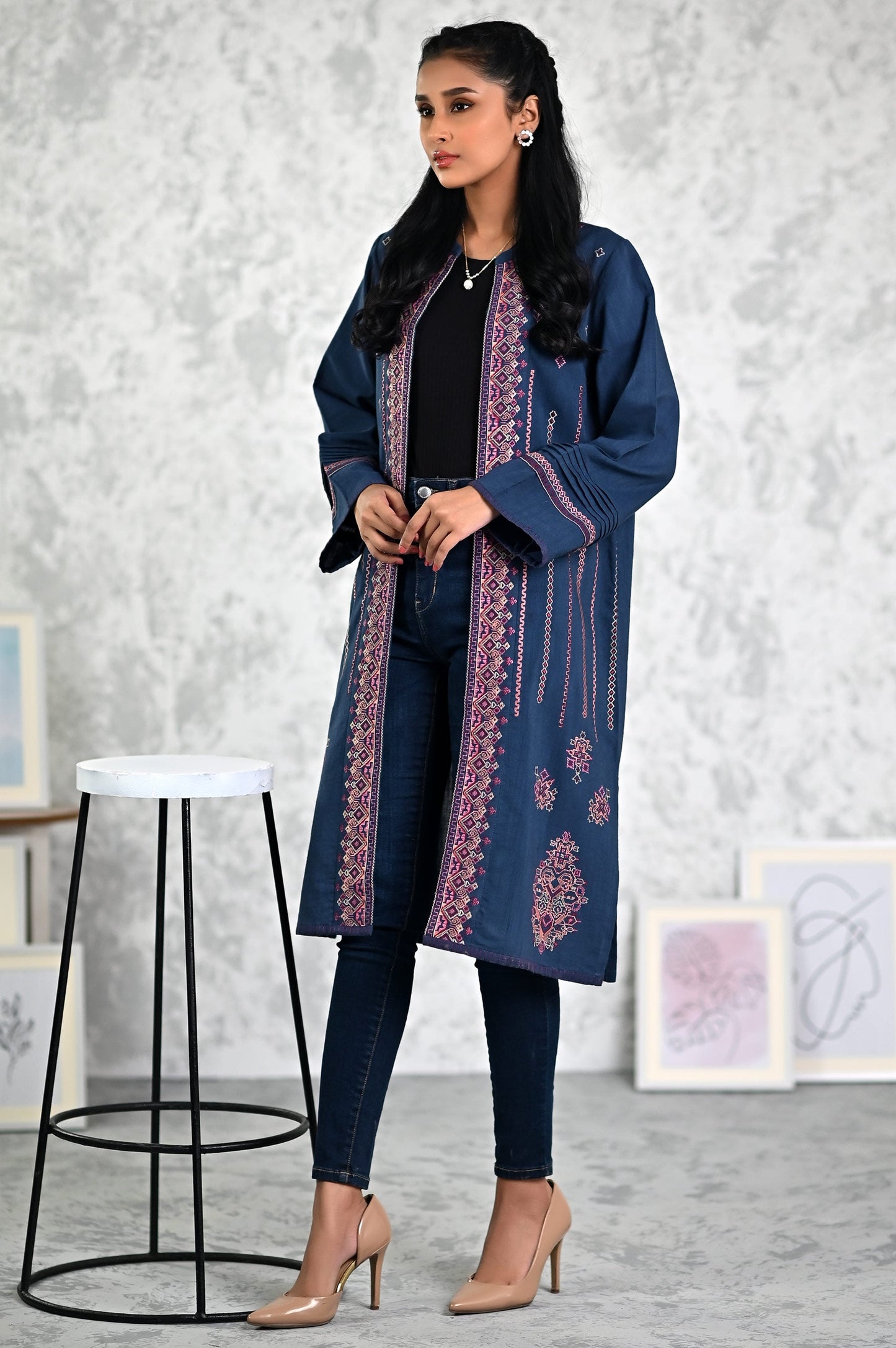 Stitched 1 Piece Embroidered Khaddar Jacket