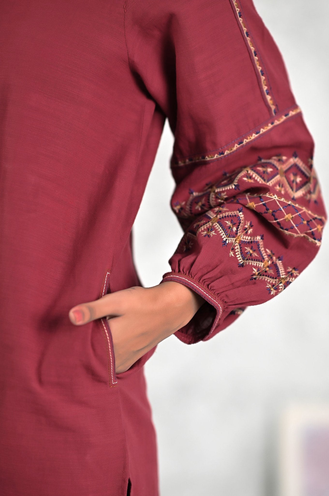 Stitched 1 Piece Embriodered Fushion Shirt