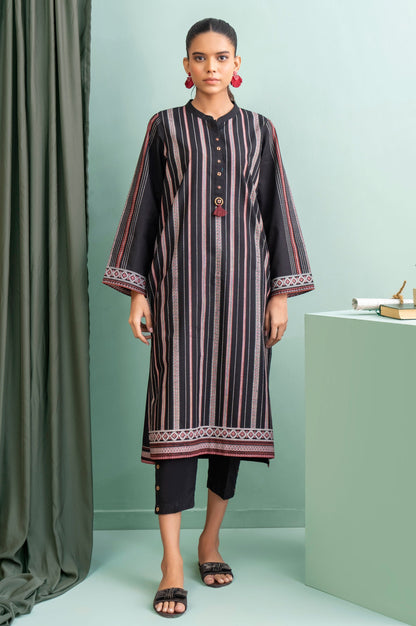 Stitched 1 Piece Embellished Screen Printed Cambric Shirt