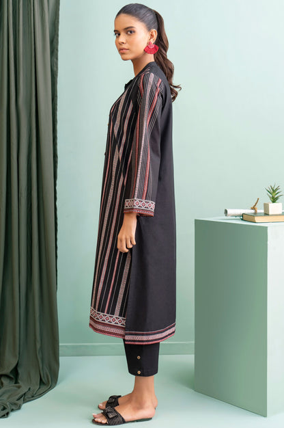 Stitched 1 Piece Embellished Screen Printed Cambric Shirt