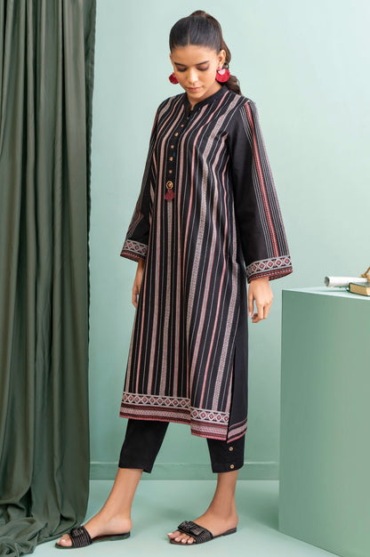 Stitched 1 Piece Embellished Screen Printed Cambric Shirt