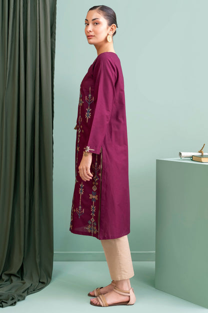 Stitched 1 Piece Embroidered Cambric Shirt