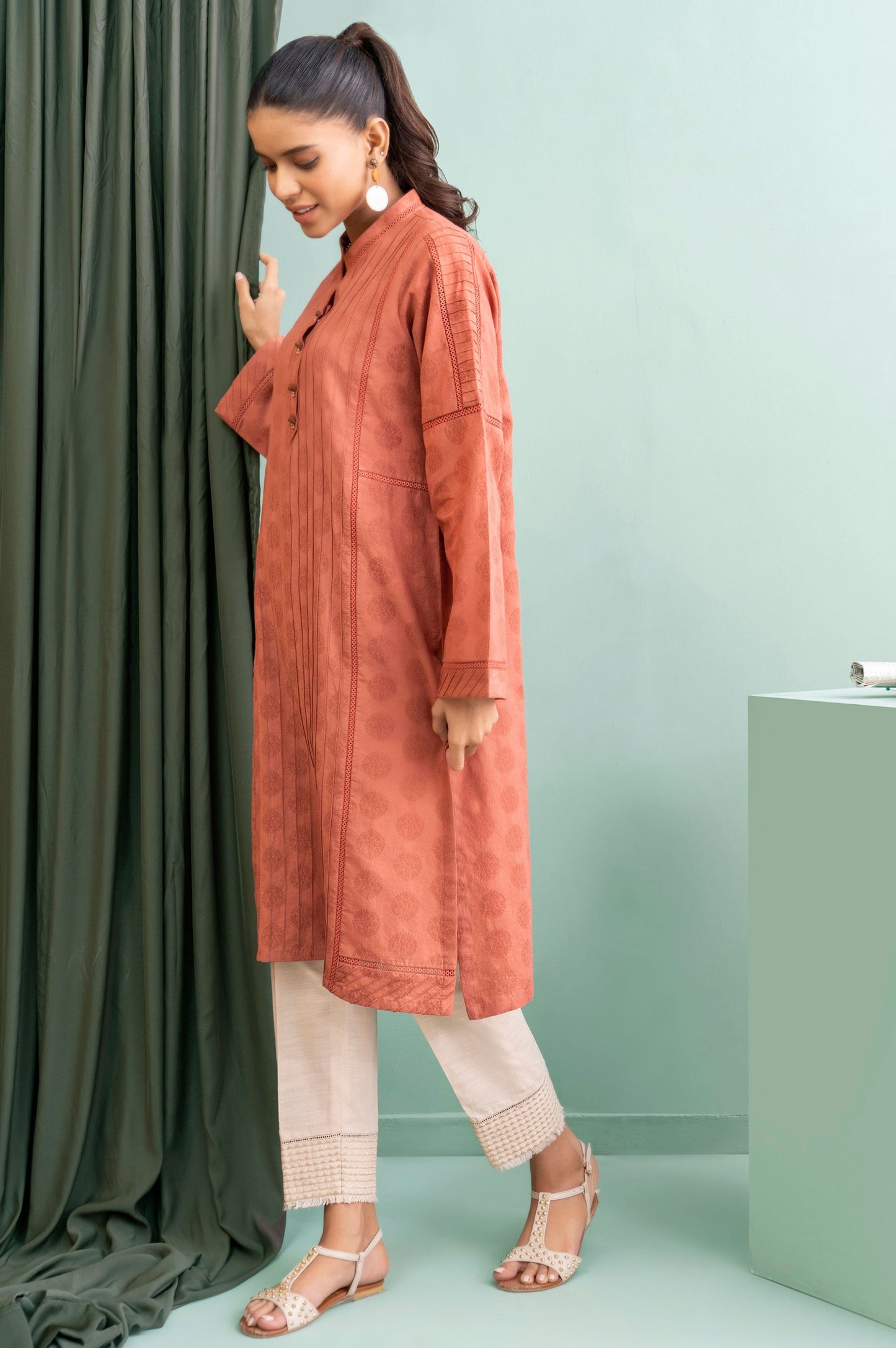 Stitched 1 Piece Jacquard Shirt