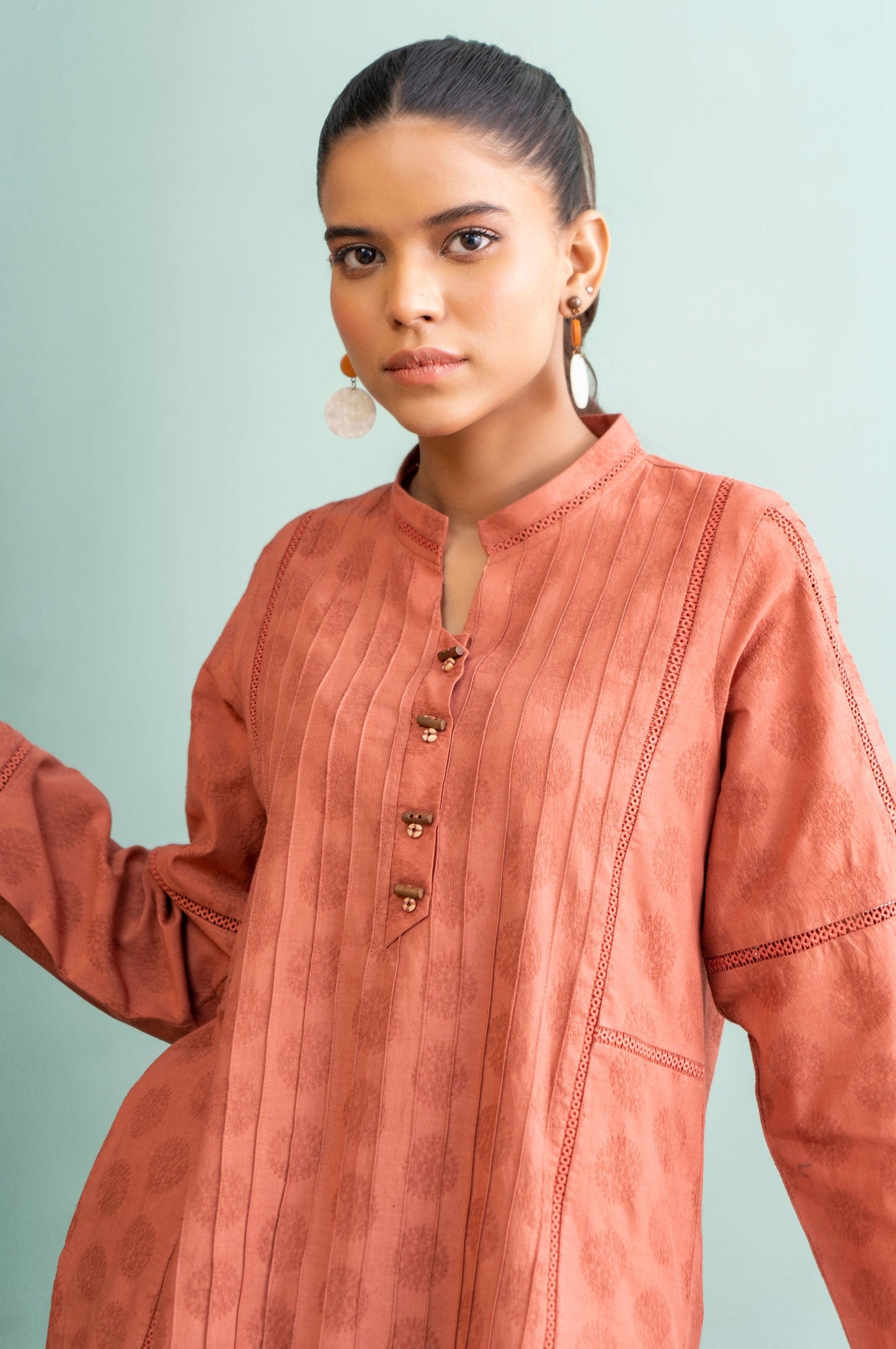 Stitched 1 Piece Jacquard Shirt
