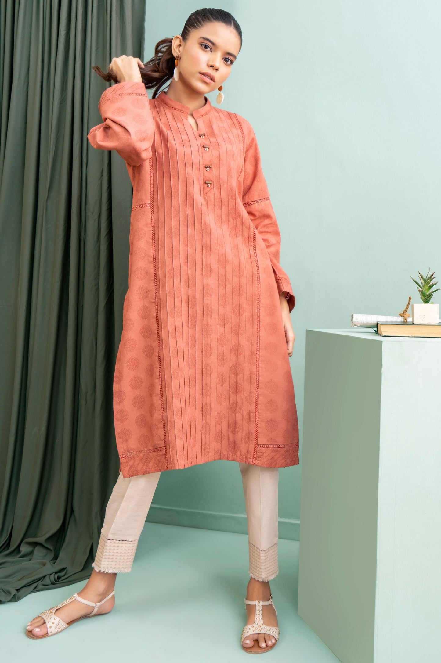 Stitched 1 Piece Jacquard Shirt