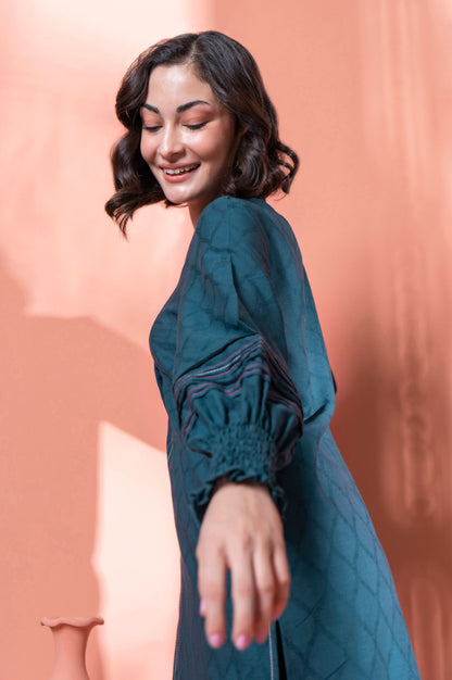 Stitched 1 Piece Embellished Jacquard Kurta