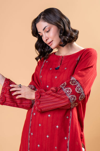 Stitched 1 Piece Embroidered Doria Shirt