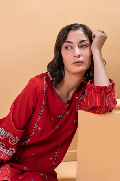 Stitched 1 Piece Embroidered Doria Shirt