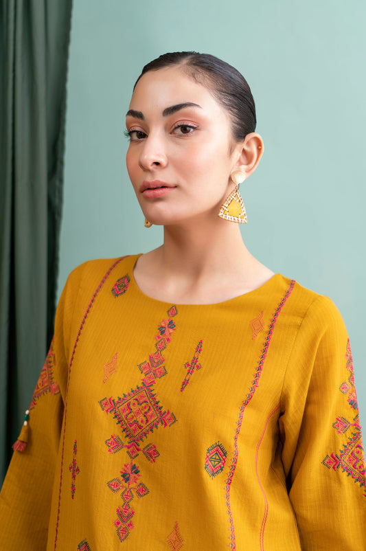 Stitched 1 Piece Embroidered Doria Shirt