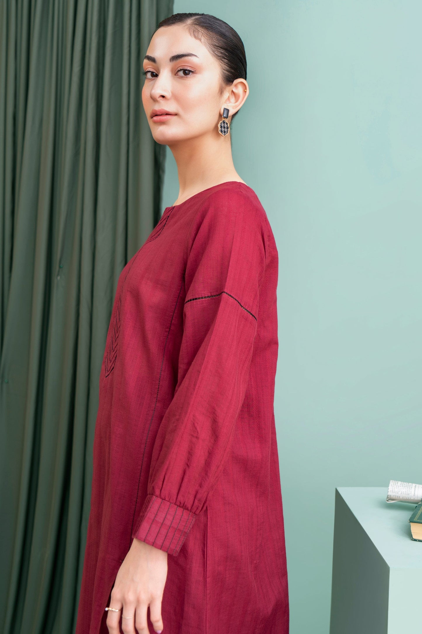 Stitched 1 Piece Embellished Doria Lawn Shirt