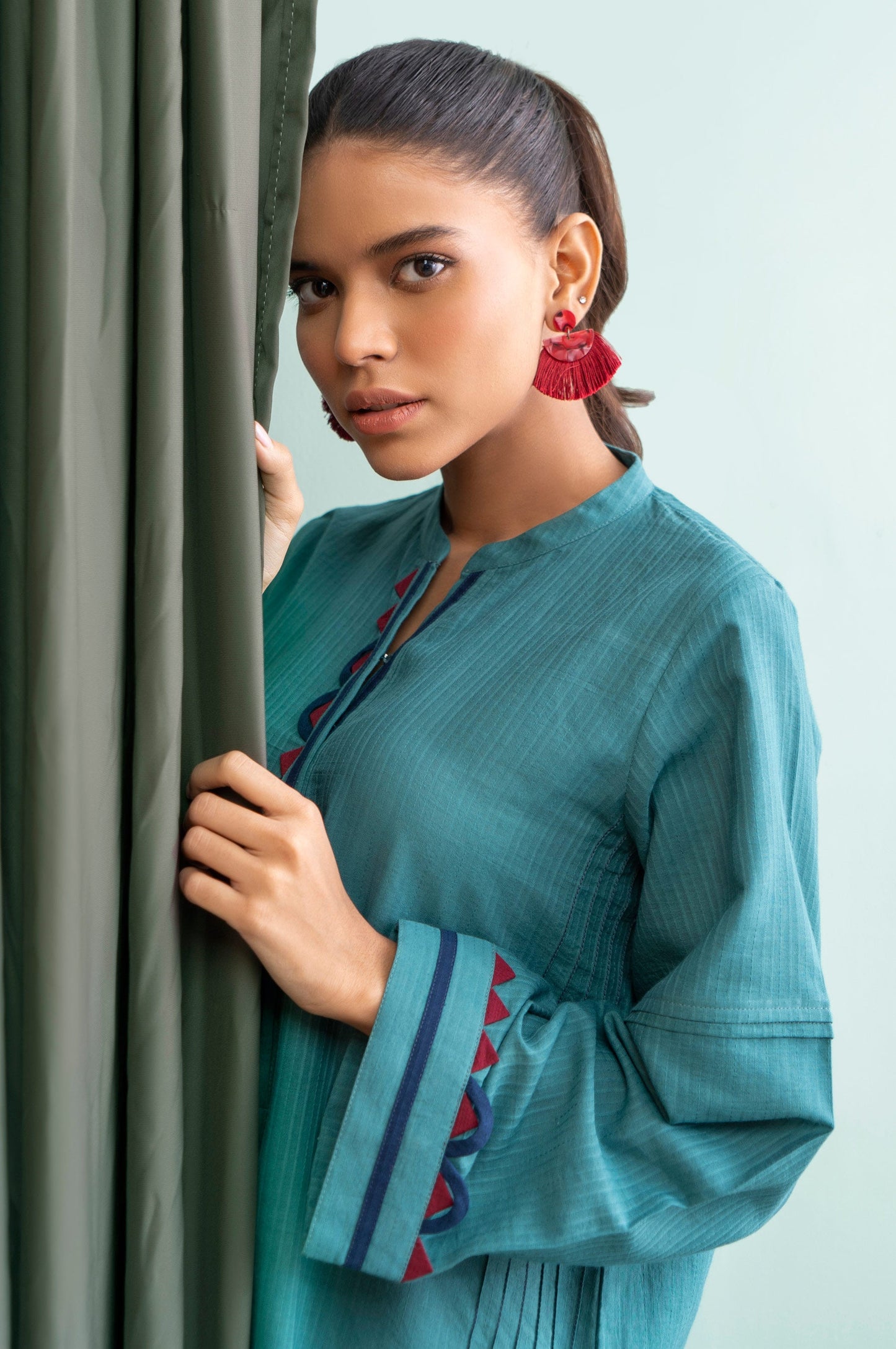 Stitched 1 Piece Embellished Doria Shirt