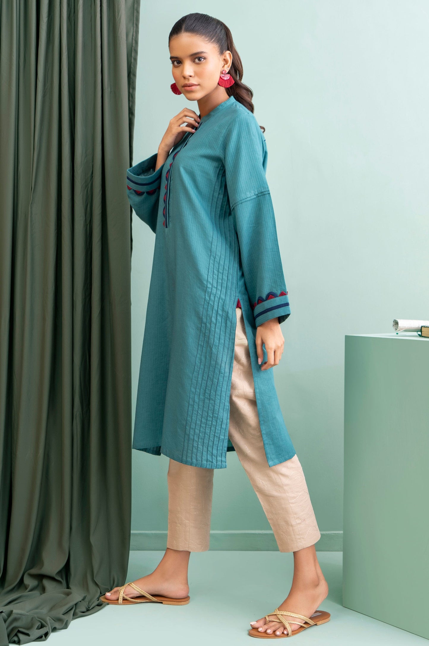 Stitched 1 Piece Embellished Doria Shirt