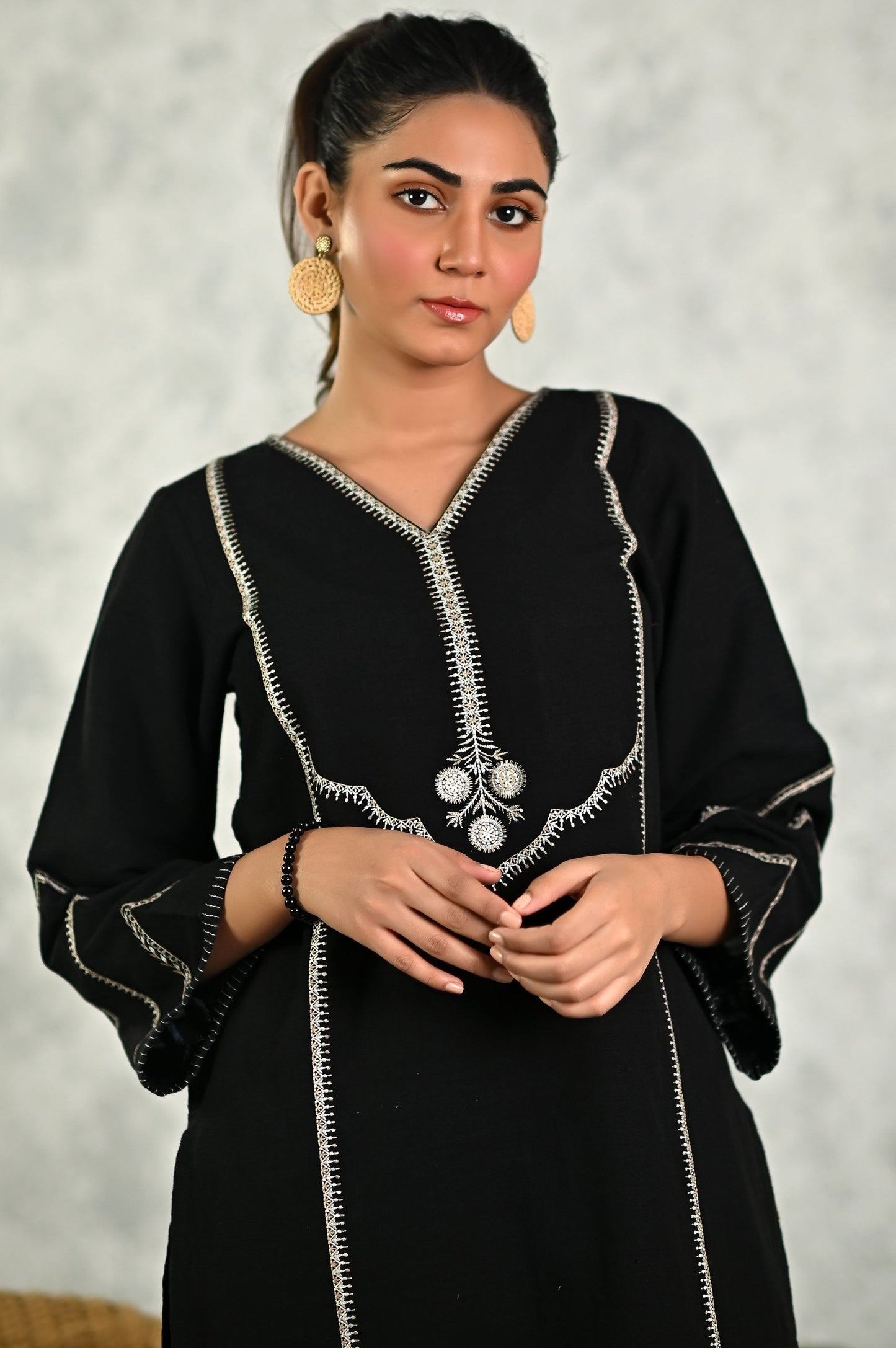 Stitched 1 Piece Embroidered Khaddar Top