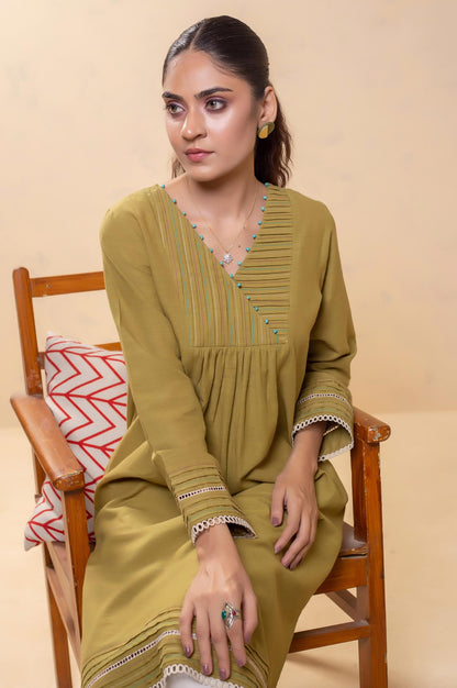 Stitched 1 Piece Embellished Khaddar Top