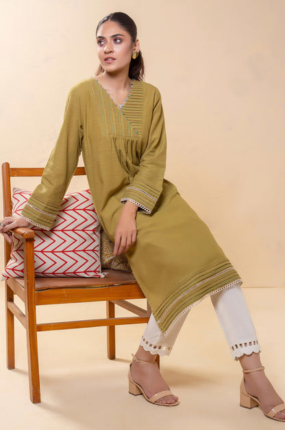 Stitched 1 Piece Embellished Khaddar Top