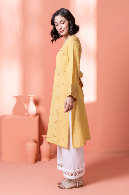 Stitched 1 Piece Embroidered Karandi Shirt