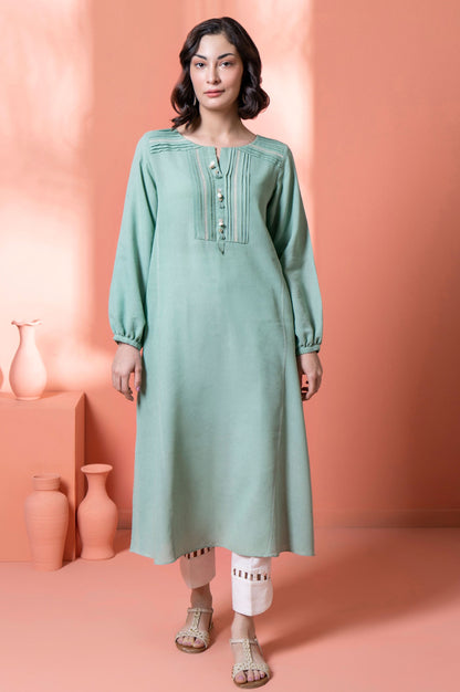 Stitched 1 Piece Embellished Karandi Shirt