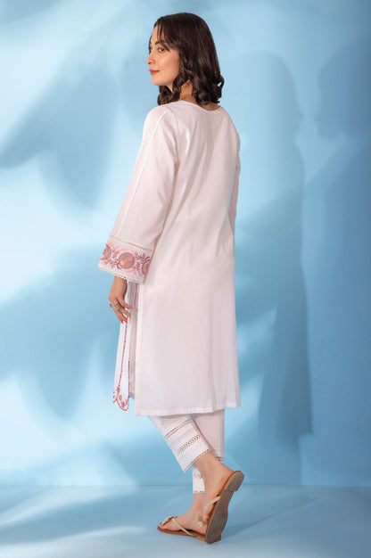 Stitched 1 Piece Embroidered Cambric Shirt