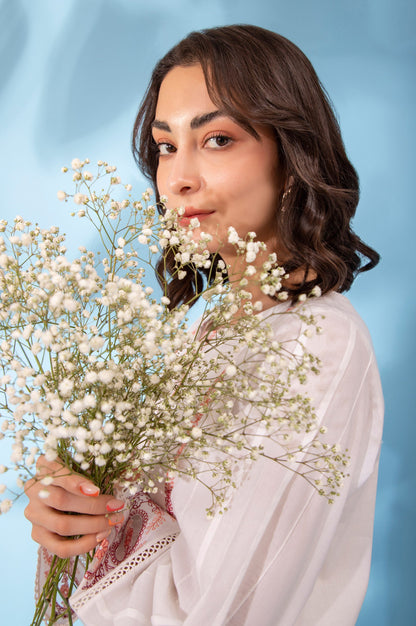 Stitched 1 Piece Embroidered Cambric Shirt