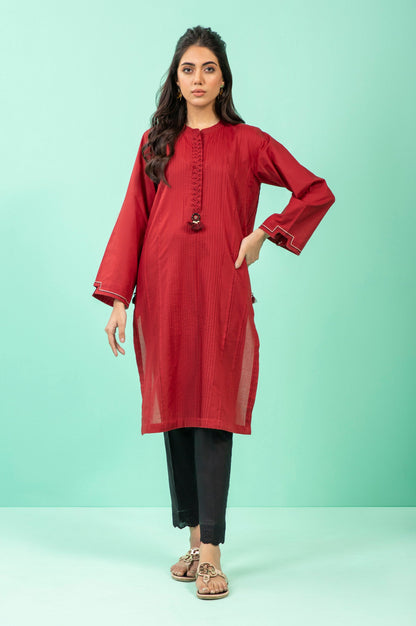 Stitched 1 Piece Embellished Cambric Shirt