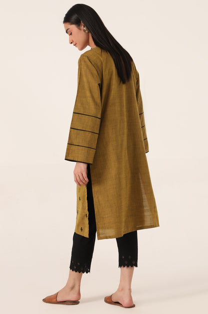 Stitched 1 Piece Embroidered Yarn Dyed Shirt