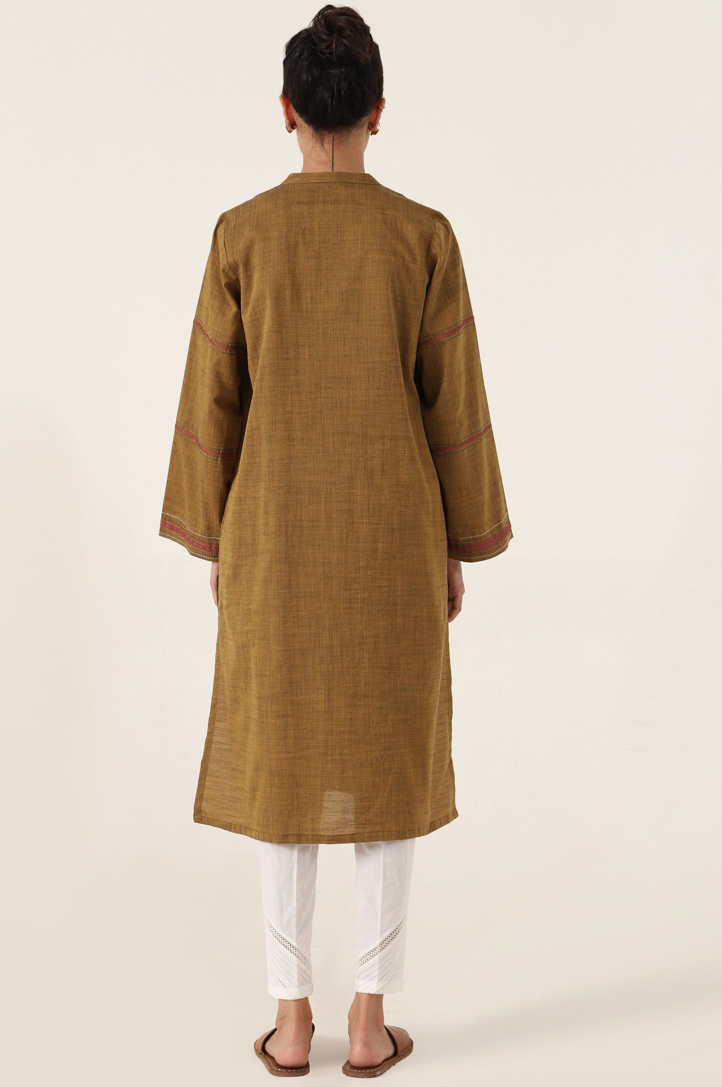 Stitched 1 Piece Embroidered Yarn Dyed Shirt