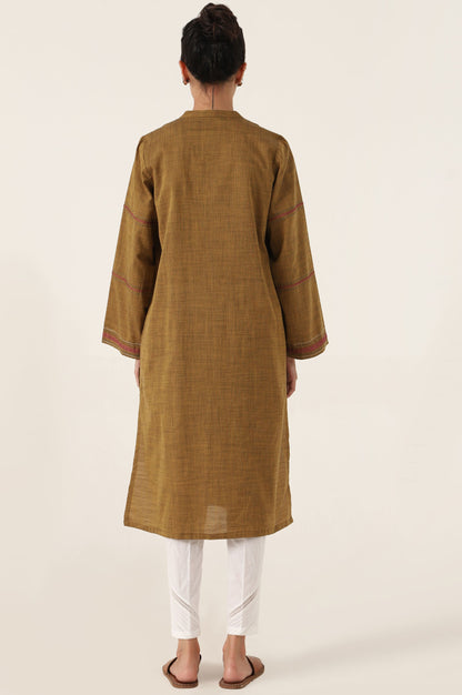 Stitched 1 Piece Embroidered Yarn Dyed Shirt