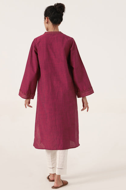 Stitched 1 Piece Embroidered Yarn Dyed Shirt