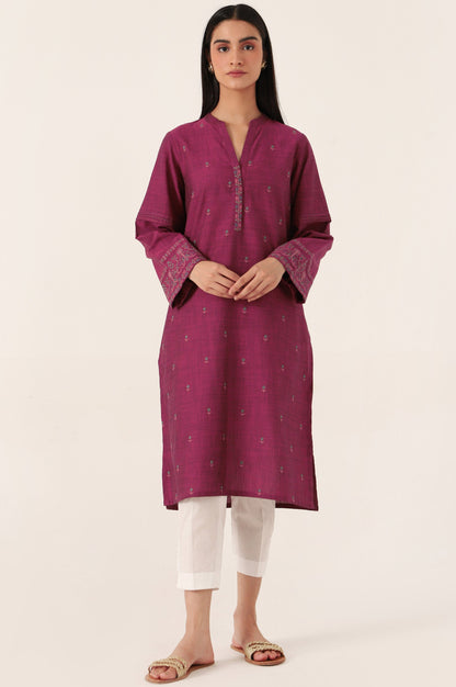 Stitched 1 Piece Embroidered Yarn Dyed Shirt