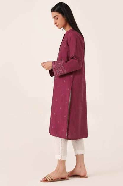 Stitched 1 Piece Embroidered Yarn Dyed Shirt