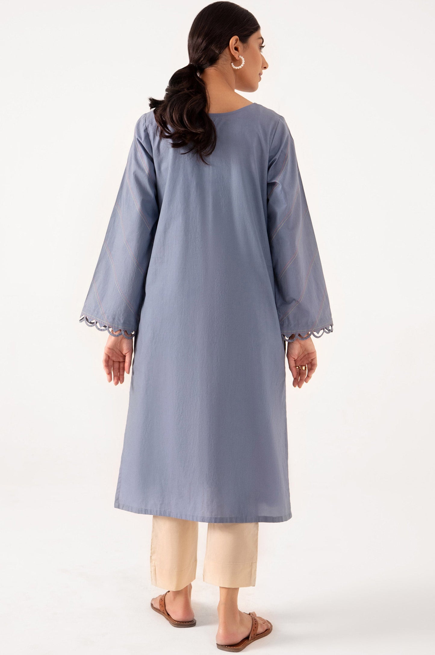 Stitched 1 Piece Embroidered Cambric Shirt