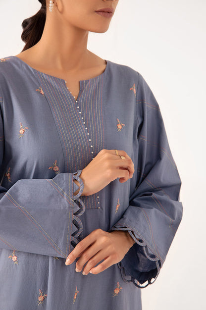 Stitched 1 Piece Embroidered Cambric Shirt