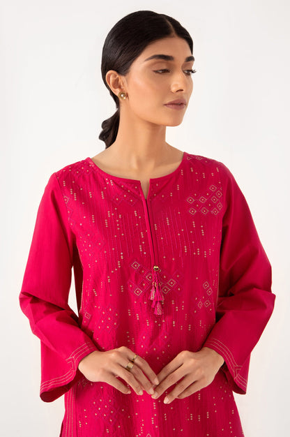 Stitched 1 Piece Embroidered Cambric Shirt